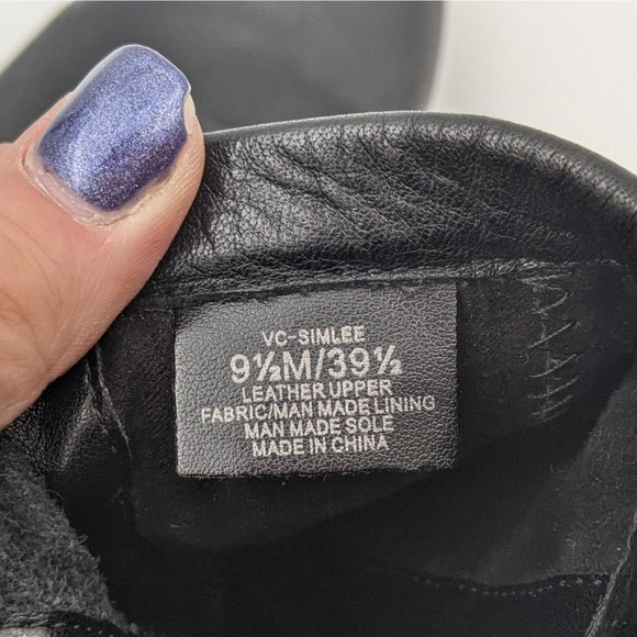 Vince Camuto Black Ankle Boots Block Heel Size 9.5M - Picture 8 of 8